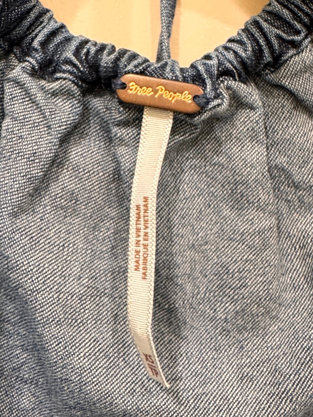 Free People Sweet Surrender Denim V-Neck Mini Dress - Picture 3 of 5